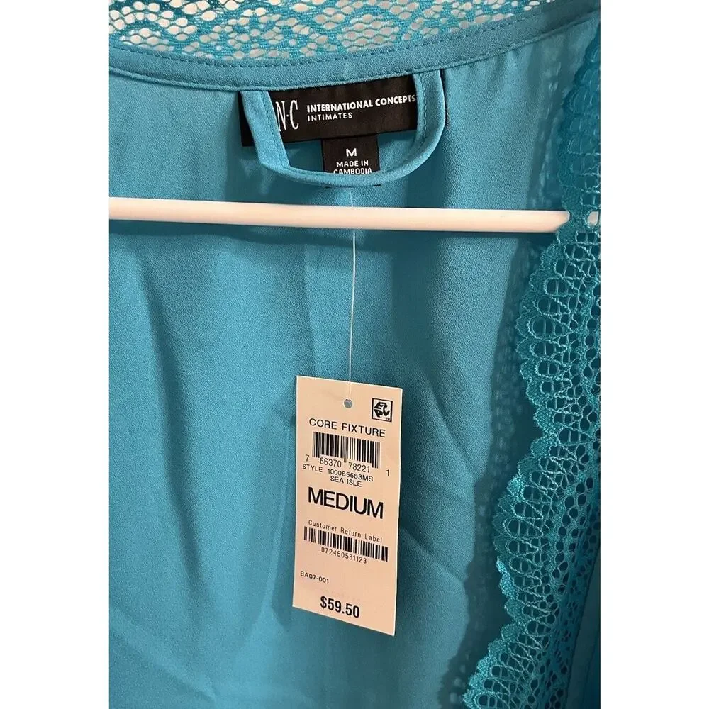NWT Sea Isle Turquoise INC International Concepts‎ Robe Women Size Medium